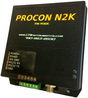 Procon N2K NMEA 2000 to Modbus Gateway